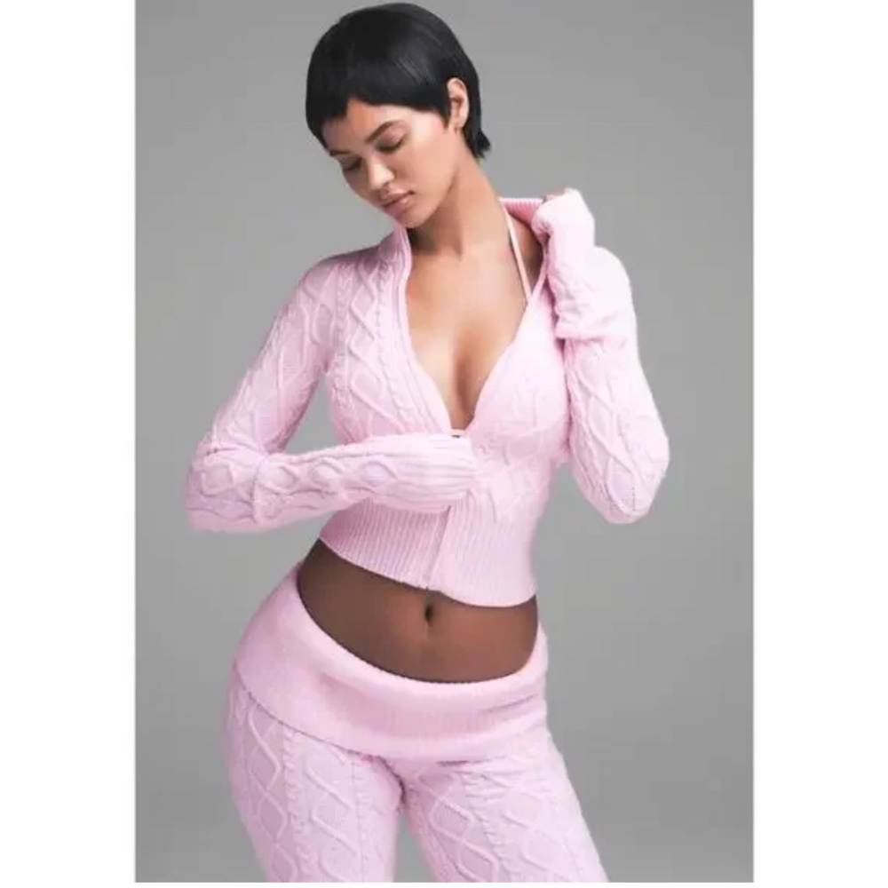 Skims Sweater Knit Zip up limited edition Pink/Small